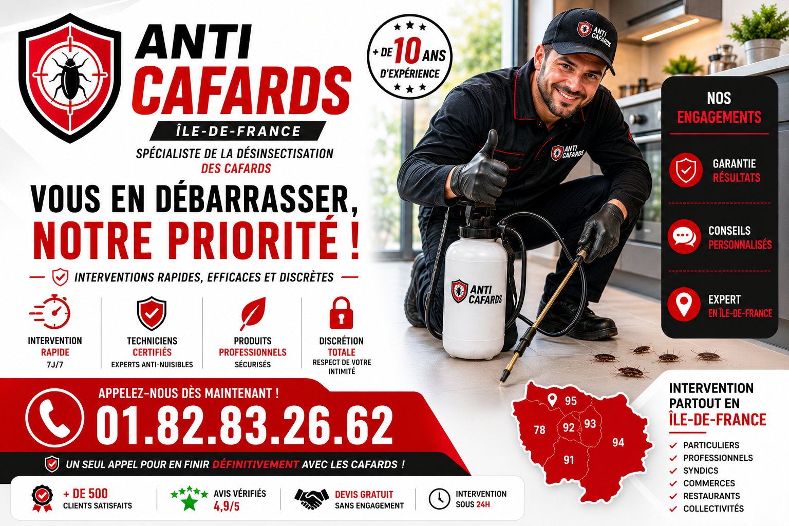 Cafards Courbevoie